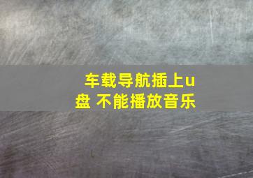 车载导航插上u盘 不能播放音乐